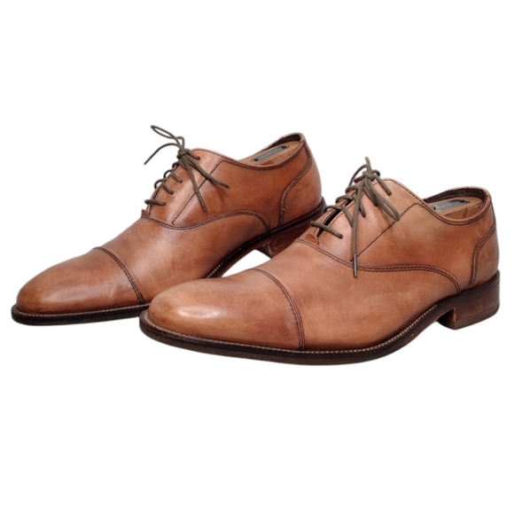 Cole Haan Williams Men's Tan Leather Classic Cap Toe Oxford Dress Shoes Sz 9 - Picture 1 of 15